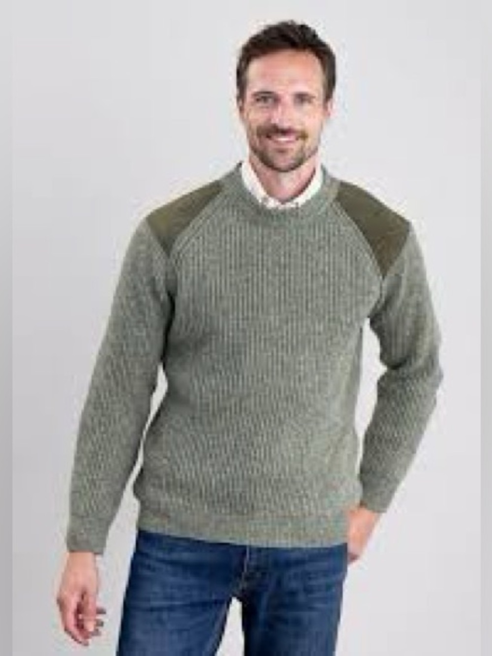 Barbour Tyne Sports Crew Sweater Olive 100% Pure New Wool Sz XL Men’s
(Sep A-1)